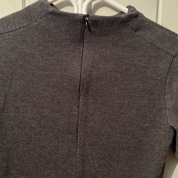 Zara W&B Knit Sweater Mini Dress Dark Gray Long Sleeve Size 28 Small/Medium - Picture 5 of 6
